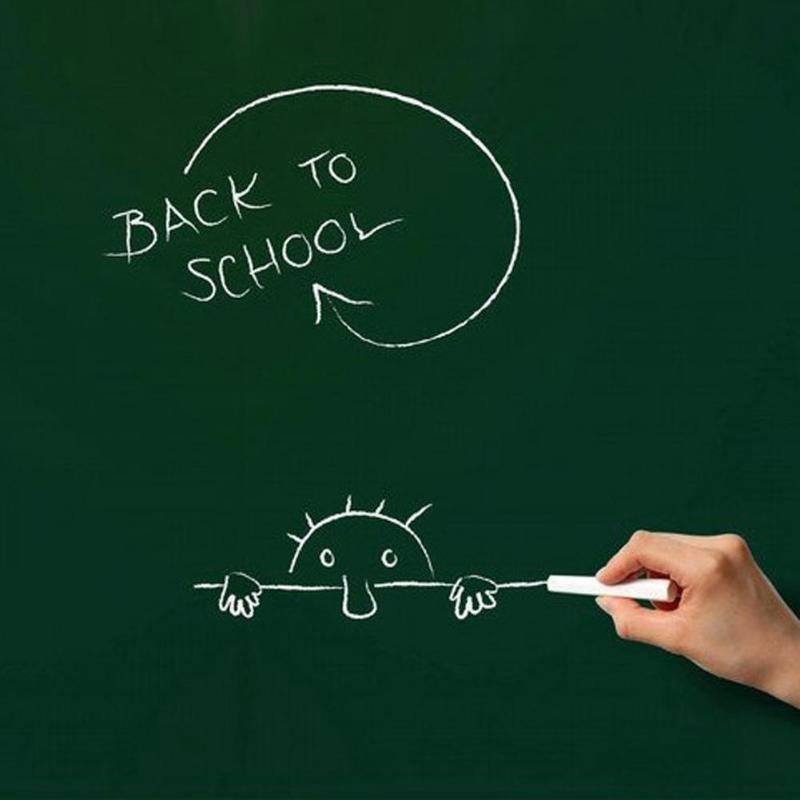 PVC Waterproof Blackboard Sticker Movable Child Graffiti Writing Board Paster Classroom Teaching Green Black Board with 5 Chalks