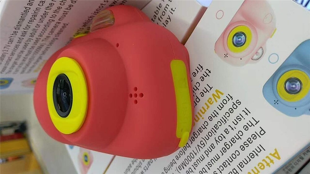 2MP 1080P digital photo Camera Baby Kids Camera Photography Decoration Children Educational Birthday Christmas: Red