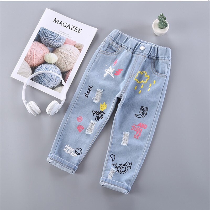 Girls over 2 years old jeans and slacks Children pants: 4T