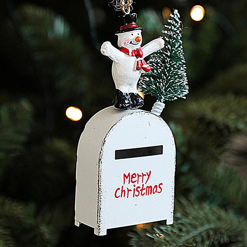 Christmas Mailbox Ornament Letters To Santa Mailbox Hangable Home Decorations Classic Mailbox Decorations For Christmas