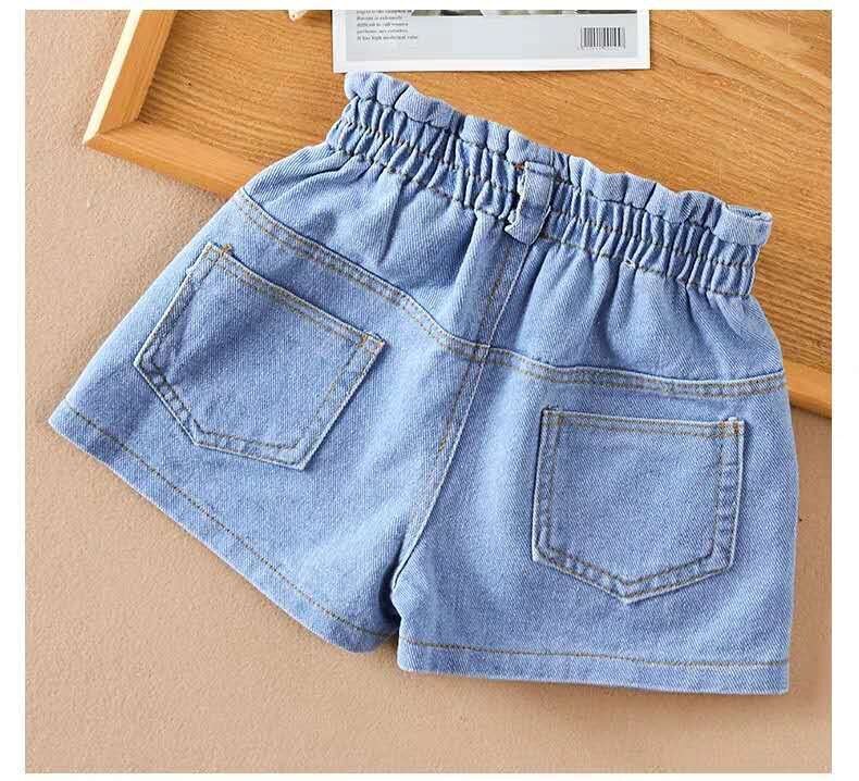 Pantaloni di abbigliamento per bambini estivi 2021 nuovi pantaloncini di jeans abbottonati per bambini