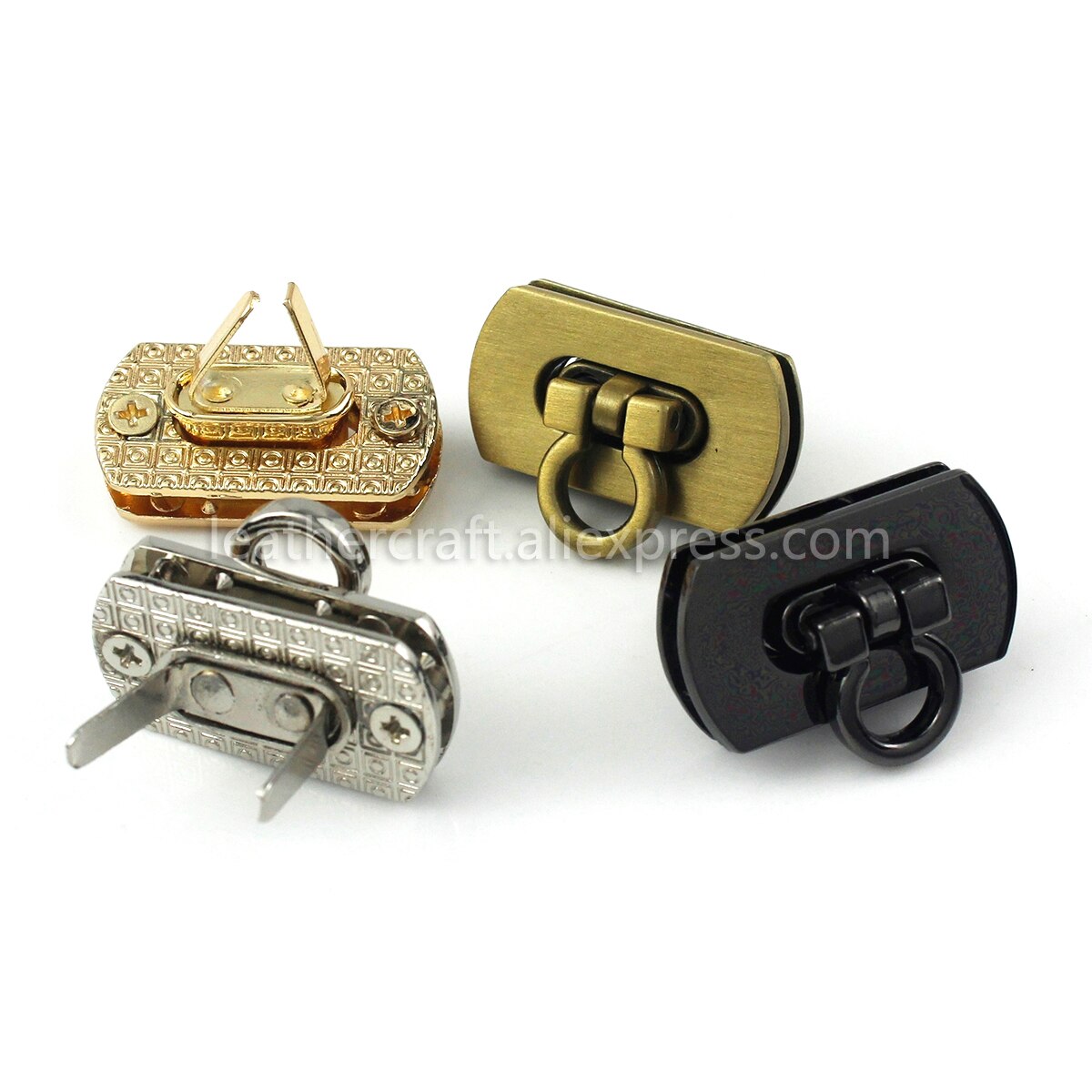 1 stk metal foldelås skubbe lås lås lille taske bagage pung læder håndværk lukning diy hardware tilbehør