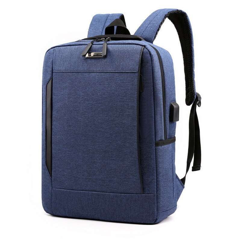 Puimentiui mochila para hombre, mochila para ordenador portátil, mochila de viaje, mochila de gran capacidad para negocios, bolsas de colegio con carga USB: blue E