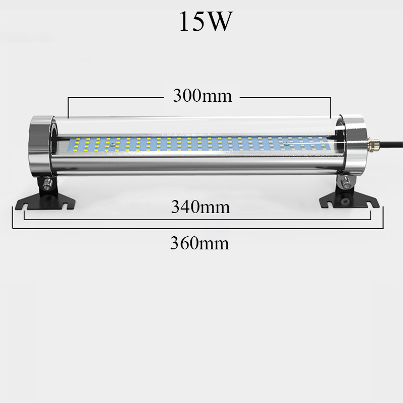 LED CNC Machine Tool Lights Adjustable 10-30W IP67 Waterproof Oil-proof Explosion-proof Lathes Milling Grinder Workshop Lamp: 15W / 110-220V