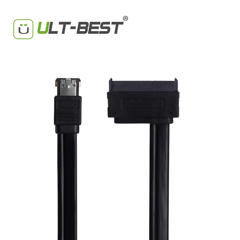 ULT-Beste eSATA USB eSATAp Dual Power 12 V 5 V Kabel eSATAp om SATA 7 15 22Pin Data Harde Schijf Adapter Kabel voor 2.5 "SSD HDD 0.5 M