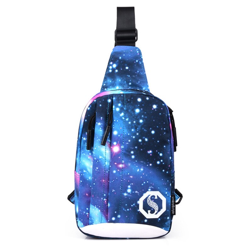 Small Children Crossbody Bags for Boy Girls Kids Lightweight Messenger Chest Bag Mini Waterproof Travel Shoulder Bag Pack: Starry sky