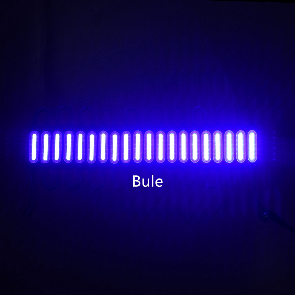 Luz de fundo LED impermeável para sinal, módulo LED, injeção com lente, COB, canal letra, luz traseira, DC12V, 2W, IP68, 10 PCs/Lot