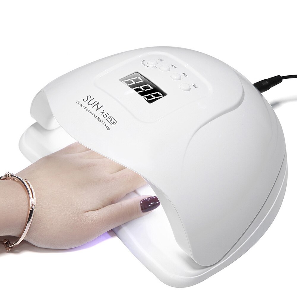 Zon 5X Plus Nail Droger 80W Uv Led Lamp Digitale Display Snelheid Drogen Gel Nail Lamp Roze Wit Manicure nail Art Gereedschap