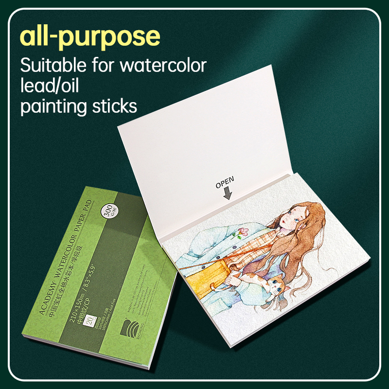 Baohong Akademie Aquarellbuch, 100 % Baumwolle, Skizzenbuch, 300 g Zeichenpapier, 32K, 16K, 8K, Papel Para Acuarela, Mal- und Kunstbedarf