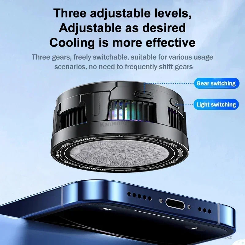 X108 15W Dispositivo di raffreddamento del telefono cellulare Ventola di raffreddamento a semiconduttore Radiatore per iPhone Android PUBG Clip magnetica/posteriore 2 IN 1 Dissipatore di calore freddo