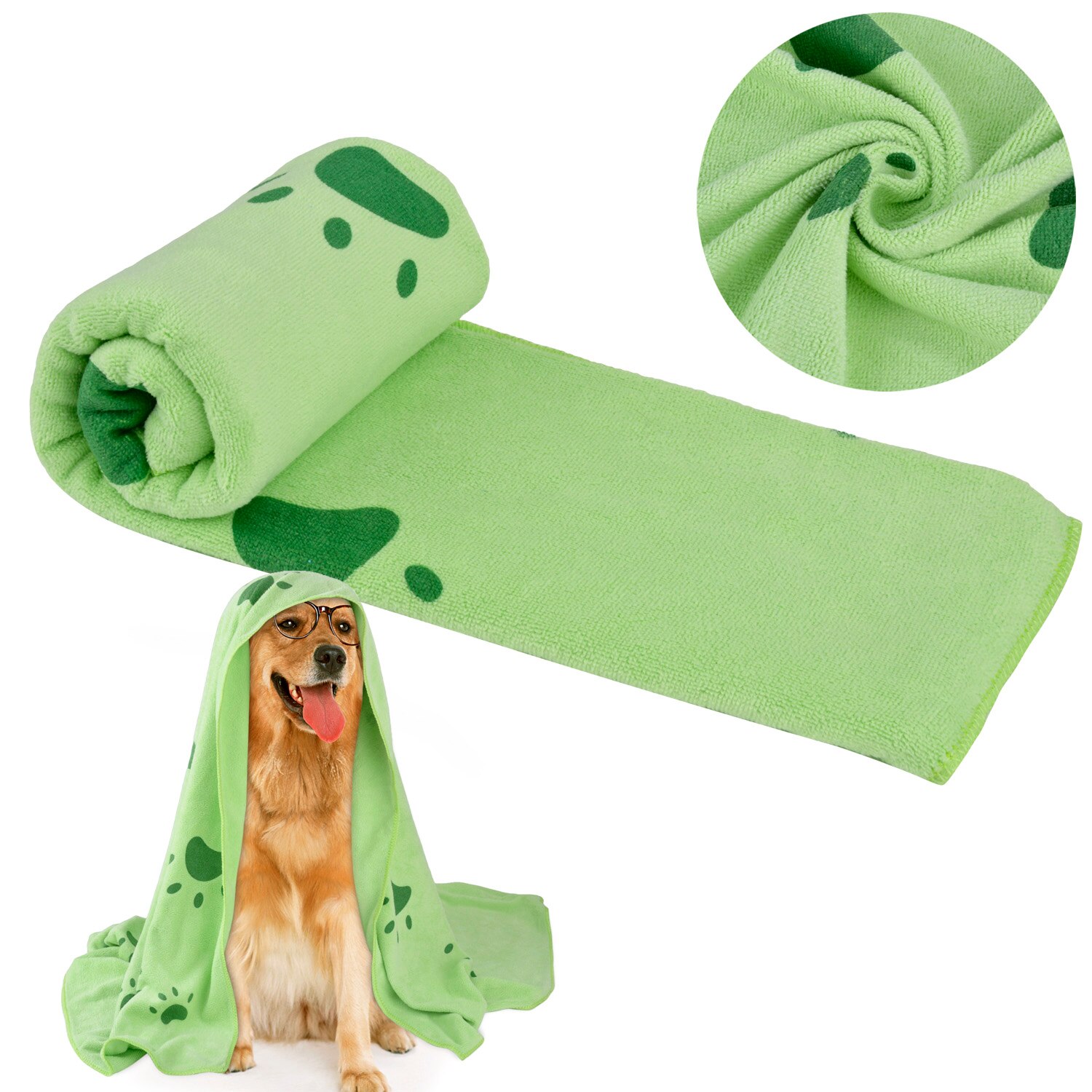 1pc søde bløde tegneserie kæledyr hund kat superfine fiber håndklæde hurtigt tør absorberende hår håndklæder super store søde kæledyr vask forsyninger
