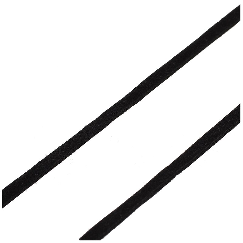 18M Suède String Lint Koord 2Mm Zwart Diy Deco