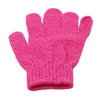1Pc Plastic Effen Baby Bad Borstels Handschoenen 5 Kleur Stijlen Zachte Baby Bad Kid Newbron Infant Bad Douche Product handdoeken: rose red
