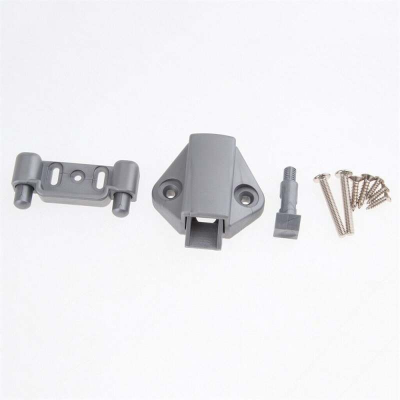 Solid Push Button Pull Handle Lock Locking Knob Cupboard Door Bright Chrome Cabinet Lock Cabinet Lock Zinc Alloy Hardware