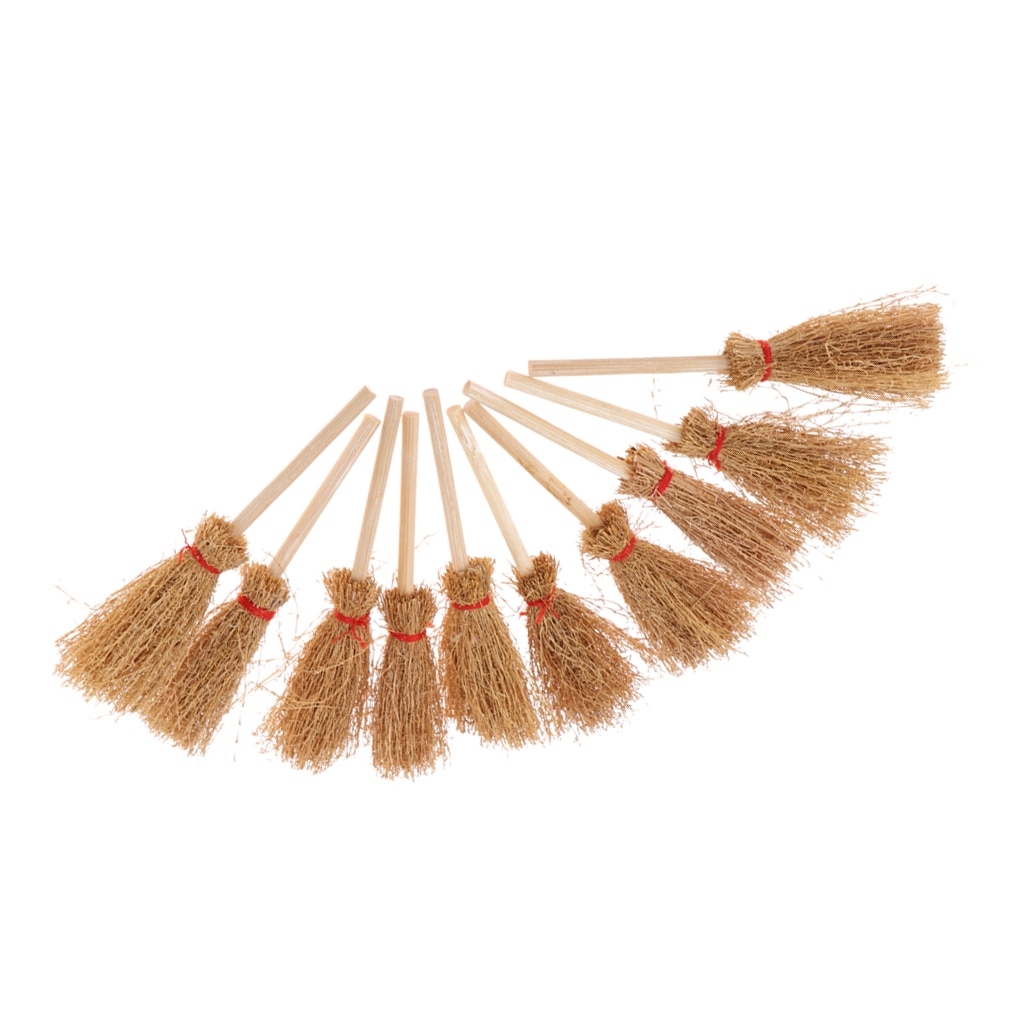 1/12 puppenhaus Miniatur Bambus Besen einstellen Puppe Haus Haushalt Reinigung Werkzeug