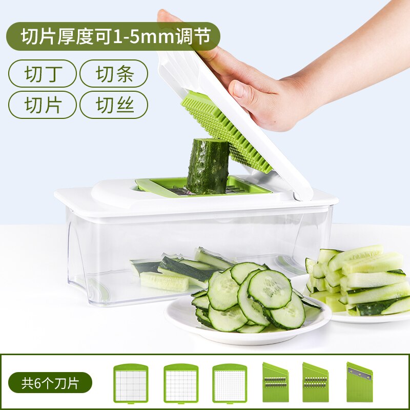 Vegetable Gadgets Manual Slicers Adjustable Grater Food Multifunctional Manual Slicers Kitchen Ferramentas Home Garden DG50MS: green style3