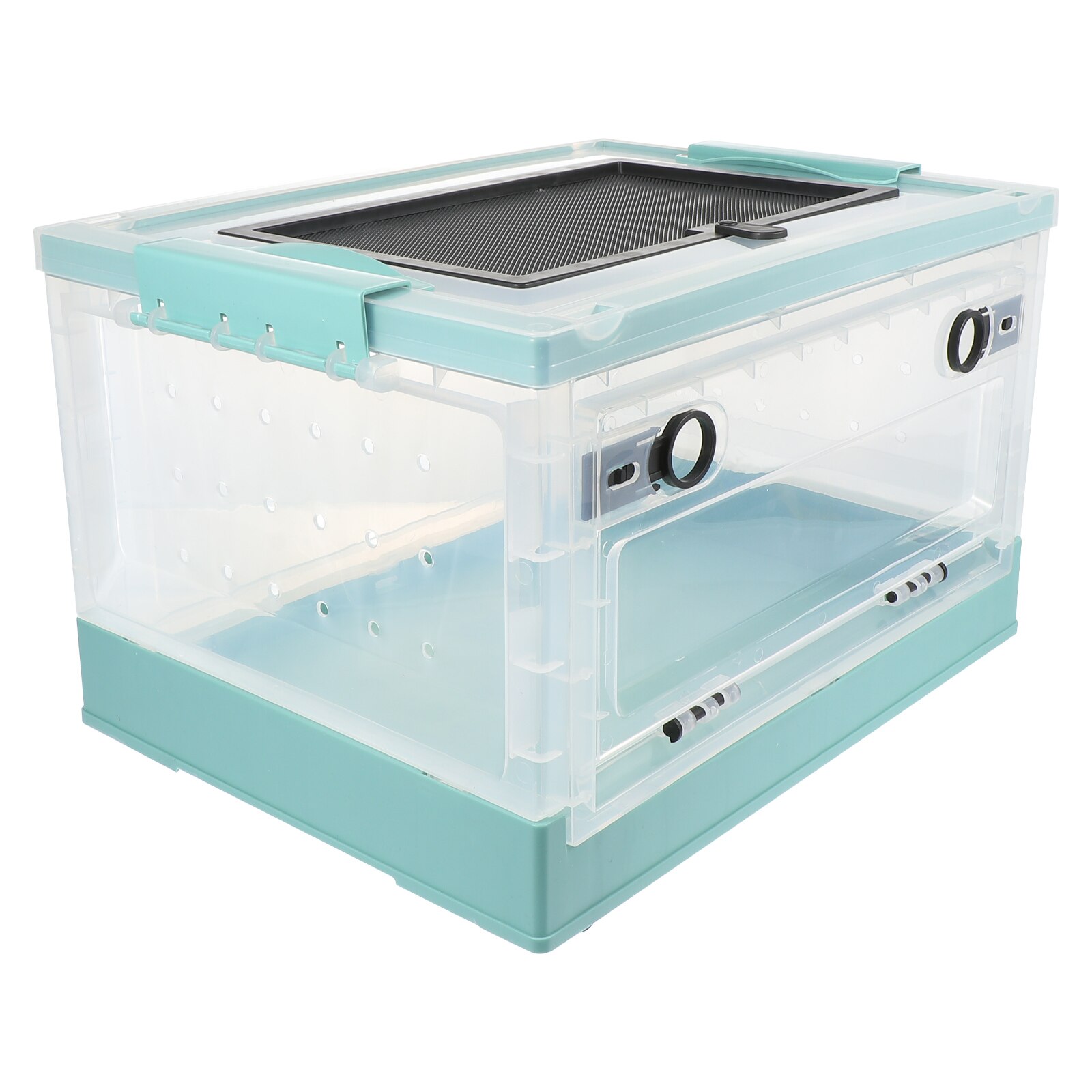 1 set of Hamster Plastic House Small Animal Cage Hedgehog Hamster Breeding Box: Blue