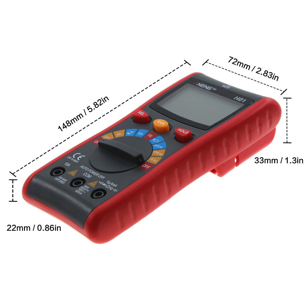 Multifunction ANENG H01 Auto Range 4000Counts Digital Multimeter Backlight AC/DC Ammeter Voltme Electrical Analysis Instruments