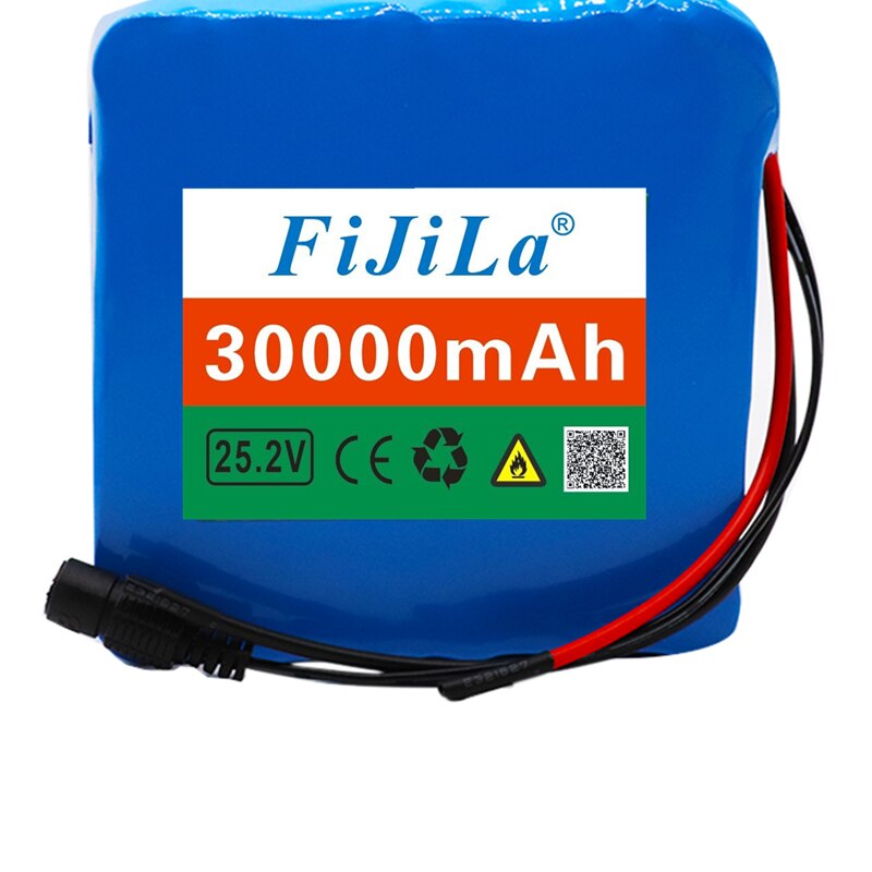 Batterie Pour Vélo électrique 24V 30Ah - Configuration 6S2P - Avec Chargeur - Pour Moteurs 250W à 500W