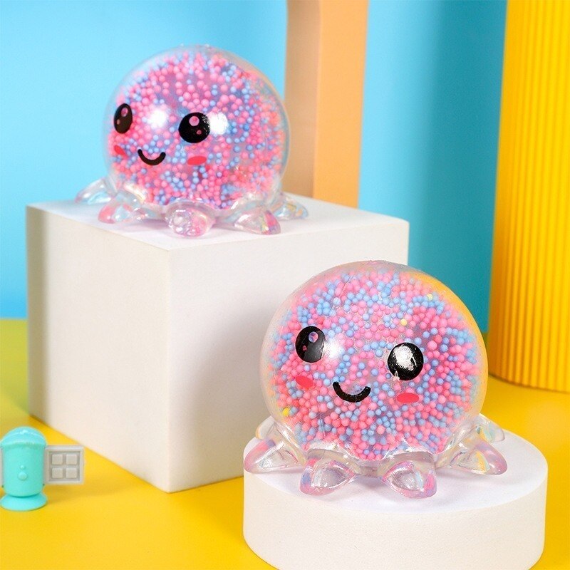 Fidget Jouets pour Enfants Balle Anti-Stress Pieuvre Balle Rougeoyante Lampe Évent Jouets enfants Jouet Spongieux