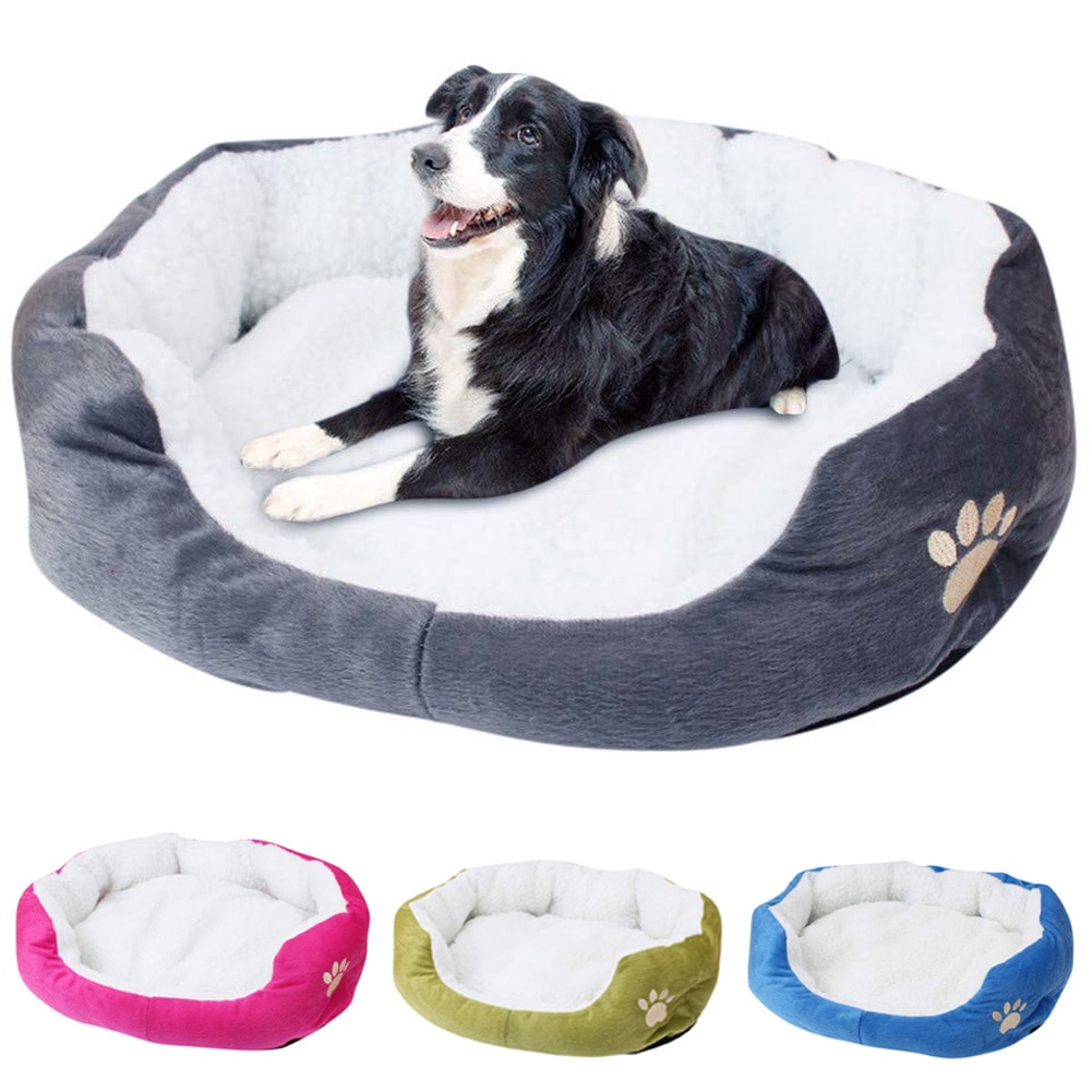 Cama de perro de felpa cálida para dormir, colchoneta para mascotas con cubierta extraíble para perros, gatos, TN99