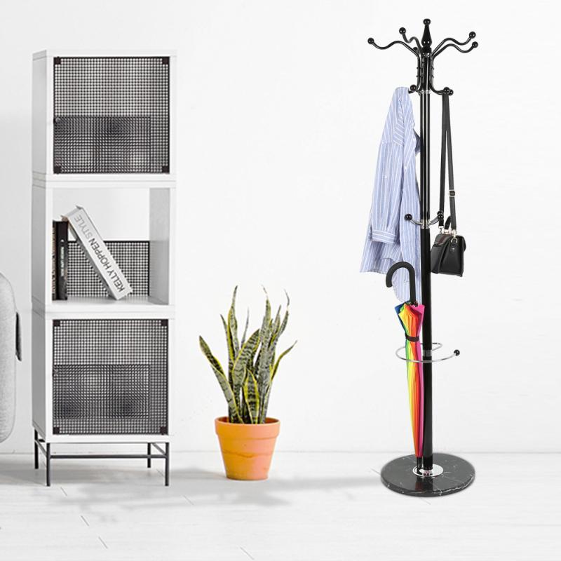 Rotating Coat Rack Hook Hanger Coat Hat Bag Clothes Rack Stand Metal Hanger Organizer Home Furniture OVERSEAS STOCK HWC