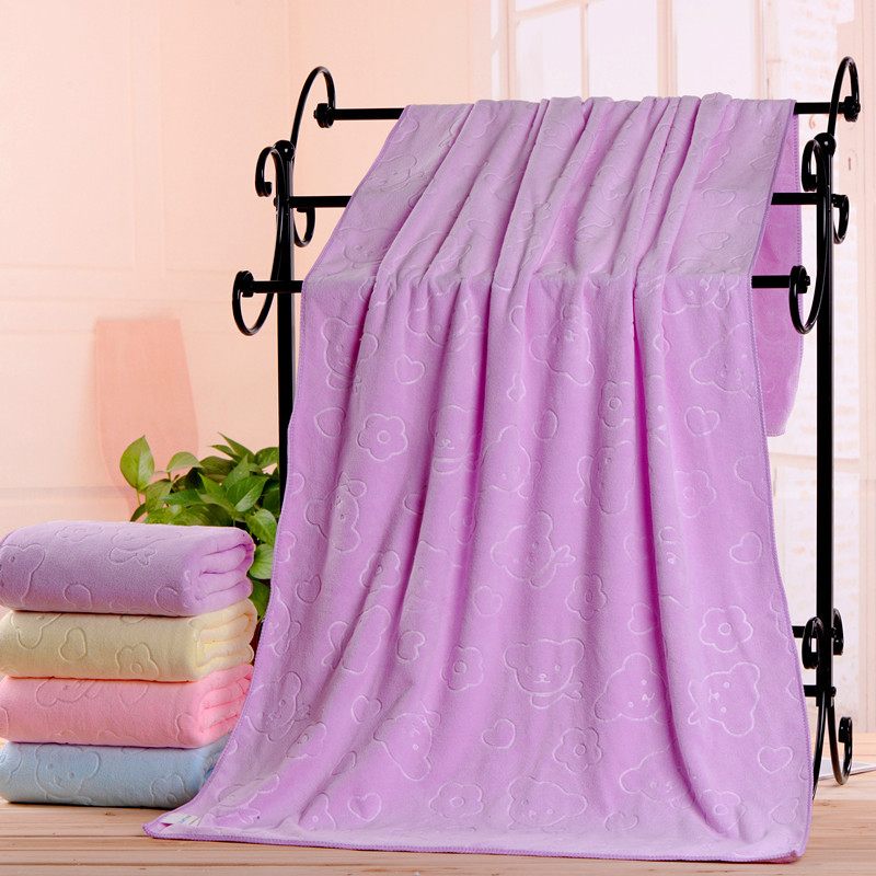 70X140CM Towel Luxury Super Absorbent Quick-Drying Microfiber Large Bath Towel Soft Hotel Bath Towel Beach Towels Shower Towel: Purple