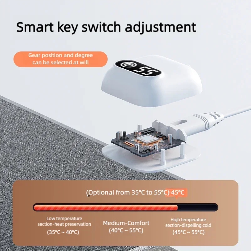 Xiaomi Electric Heat Mouse Pad Table Mat Display Temperature Heating Mouse Pad No Smell Warm Hand Office Desk Keyboard Winter
