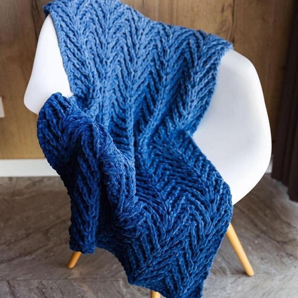 Finger Knitting Yarn - Easy Knitting - NO SKEWERS - NO NEEDLES - BIG - 73 Meters(500gr) - 12 Color- Alize Puffy Fine Ombre Batik