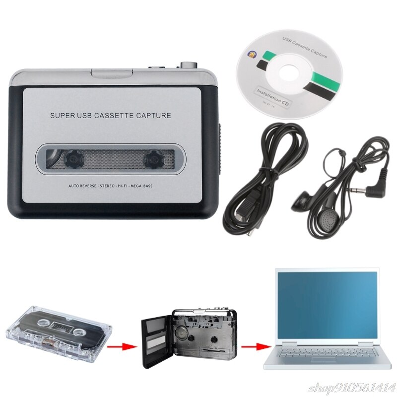 Mini-Usb Recorders Cassette Tape Converter Voor MP3 Spelers Pc Draagbare O14-20