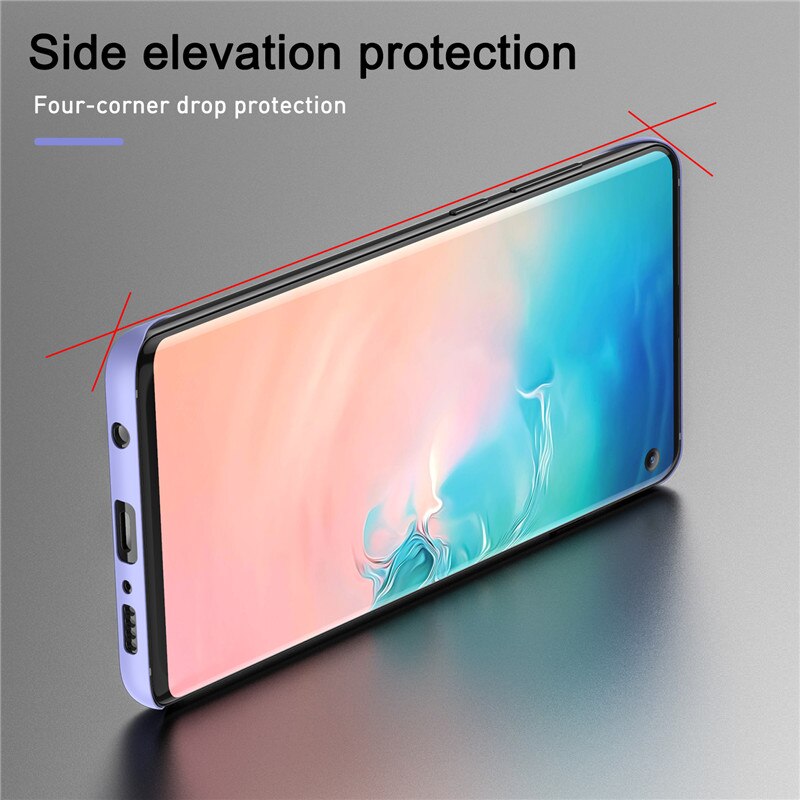 USLION Rahmenlose Telefon Fall Für Samsung Galaxy Note 10 Pro 9 S9 S10 Plus Candy Farbe Fall Ultra Slim Matte harte PC Zurück Abdeckung