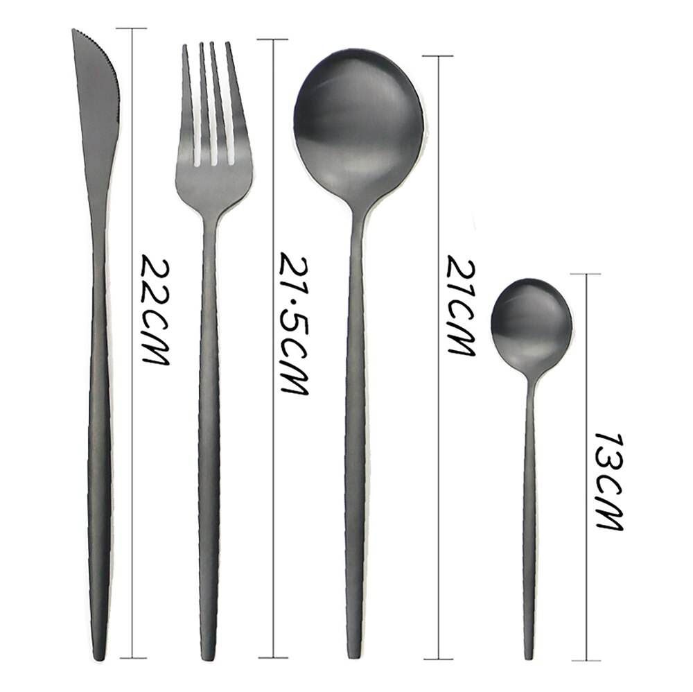 24pcs/48pc Rainbow Dinnerware Set 304 Stainless Steel Cutlery Set Fork Knife Spoon Flatware Set Kitchen Tableware Silverware Set