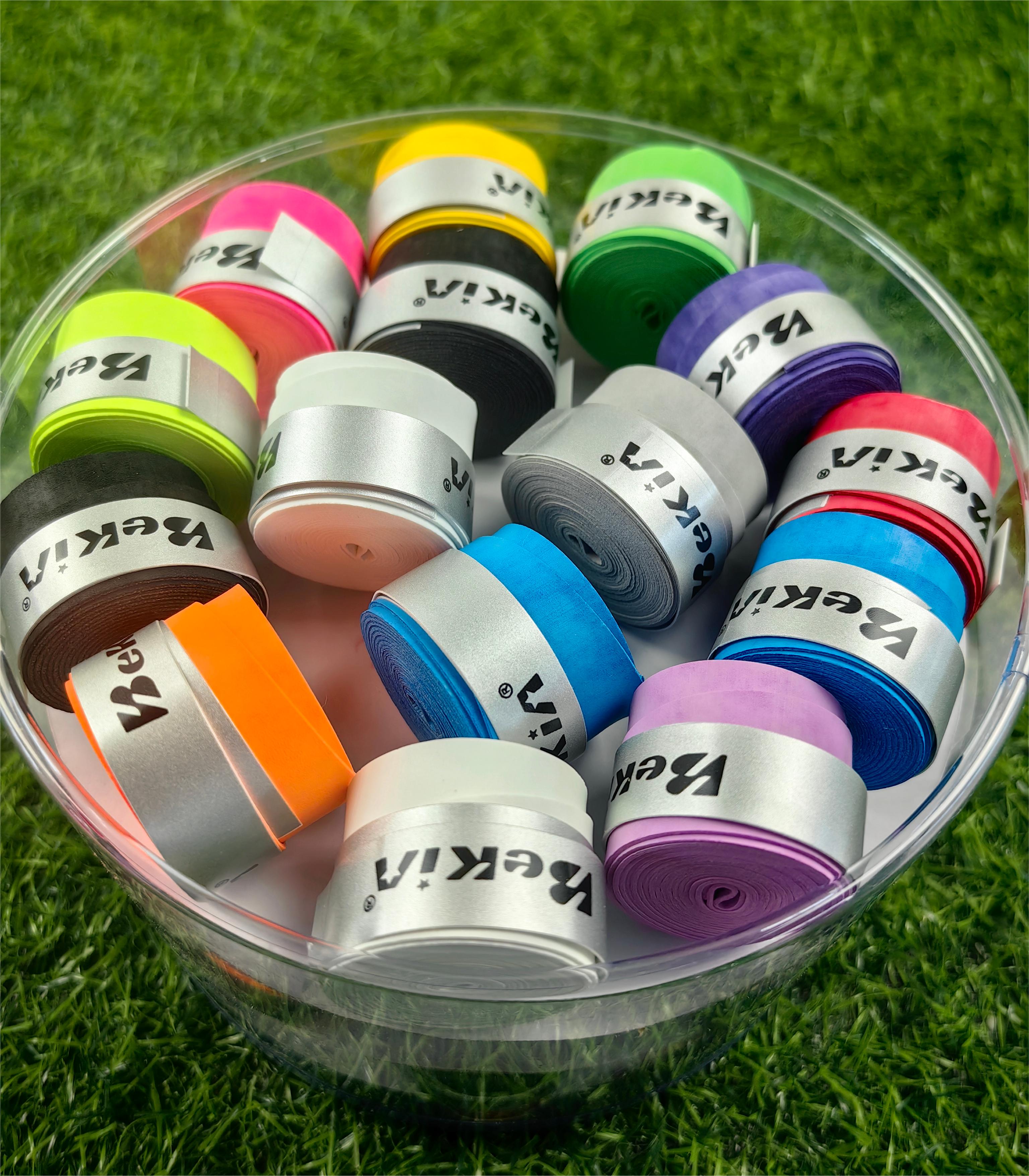 60 kpl/pakkaus kuiva tennismailan kahva liukumaton hikeä imevä suojus tapit sulkapallokahvat mailan tärinäsuoja hikinauha: Muut