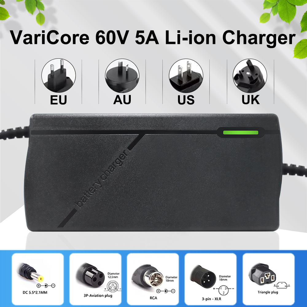 67.2v 2a 3a 5a 16s 60v li-ion-akkupakkaus laturi älykäs suojaus lähtöportti dc/aviation/rca/xlr/kolmioliitin