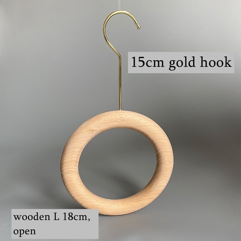 Transparant Acryl Sjaal Loop Haak Kleding Winkel Garderobe Zijden Sjaal Clip Hanger Haak S Haak Opbergrek Stropdas Sjaal Rack: wood 14cm open