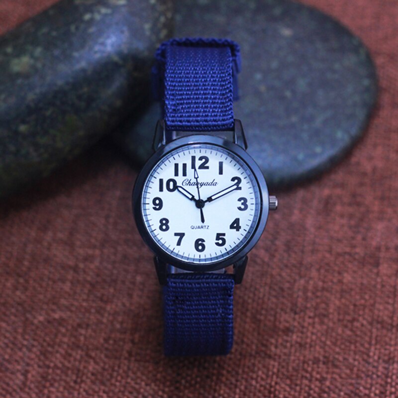 Cyd shock klocka herr elektronisk pojkklocka dam bälten armbandsur nylon tyg visare klockor nummer kvarts klocka