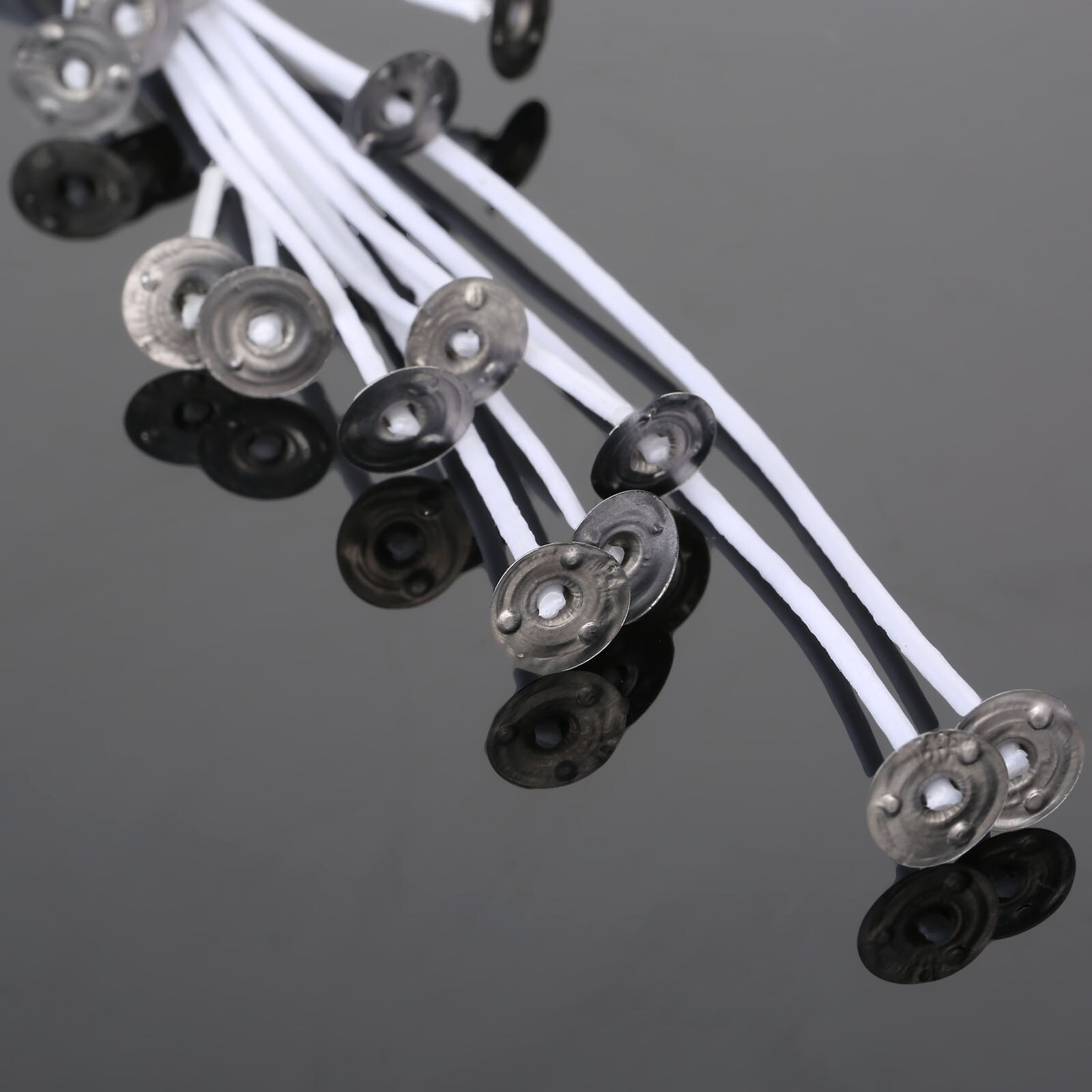 100pcs Candle Wicks Cotton Core Waxed Wicks with Sustainer for Candle Making 15/18/20/25/30cm