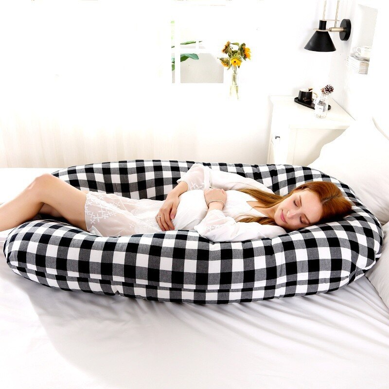 Oreiller multifonctionnel de taille d'oreiller de femme enceinte de coton de lavage de coton peut être enlevé et lavable