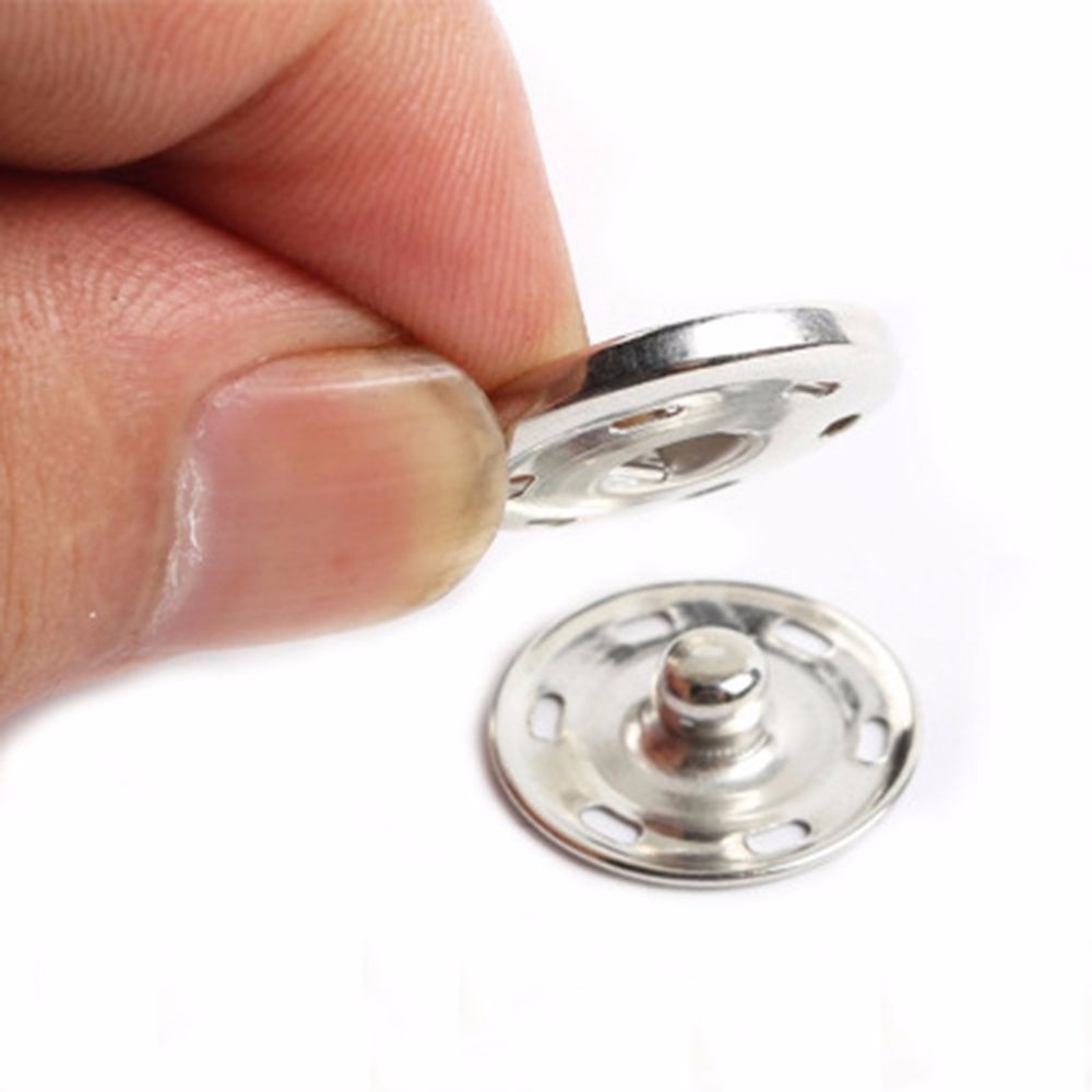 50 stk 10mm metal trykknapper tøj skjorter gør det selv sytilbehør usynlig knap clips rund lille knap jakke