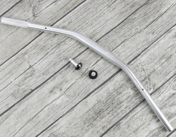 Manillar plano para motocicleta de aleación de aluminio modificado, de 680mm, de 28mm, de diámetro variable, para café: silver  and   black