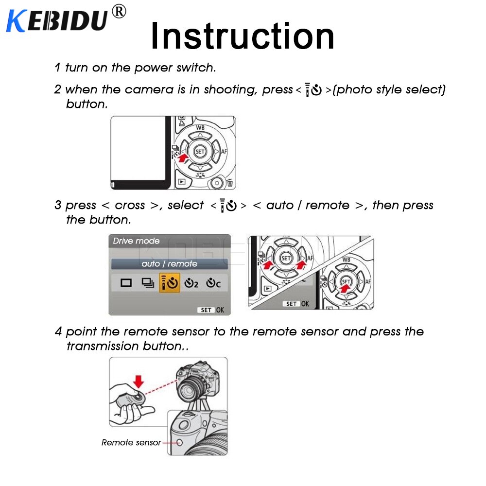 kebidu ML-L3 Infrared Wireless Remote Control Shutter Release For Nikon D7100 D70s D60 D80 D90 D5200 D50 D5100 D3300 Controller