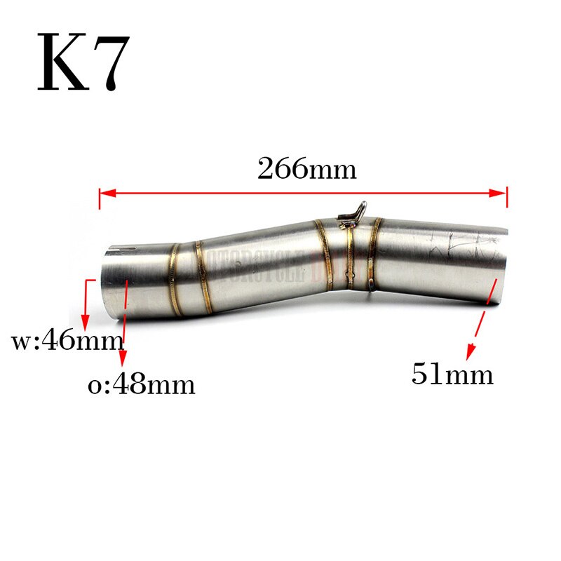 Ligne d&#39;échappement Slip-On central, 51mm, collecteur central, 51mm, pour moto K5, K6, K7, K8, GSXR 600, 750, GSX-R, GSX-R600, GSX-R750, GSX R, GSXR600, GSXR750