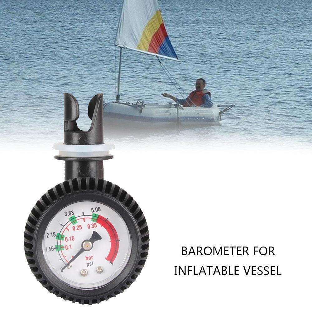 Inflatable Boat Pressure Gauge Marine Pressure Gauge Boat Pressure Thermometer Valve Kayak Gauge Connector Accessories PVC A4U1