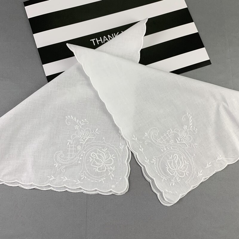 Dames Zakdoek Huishoudtextiel Gast Handdoek Wit 100% Zachte Katoenen Zakdoeken Zakdoeken Hanky Voor Wedding Bridal