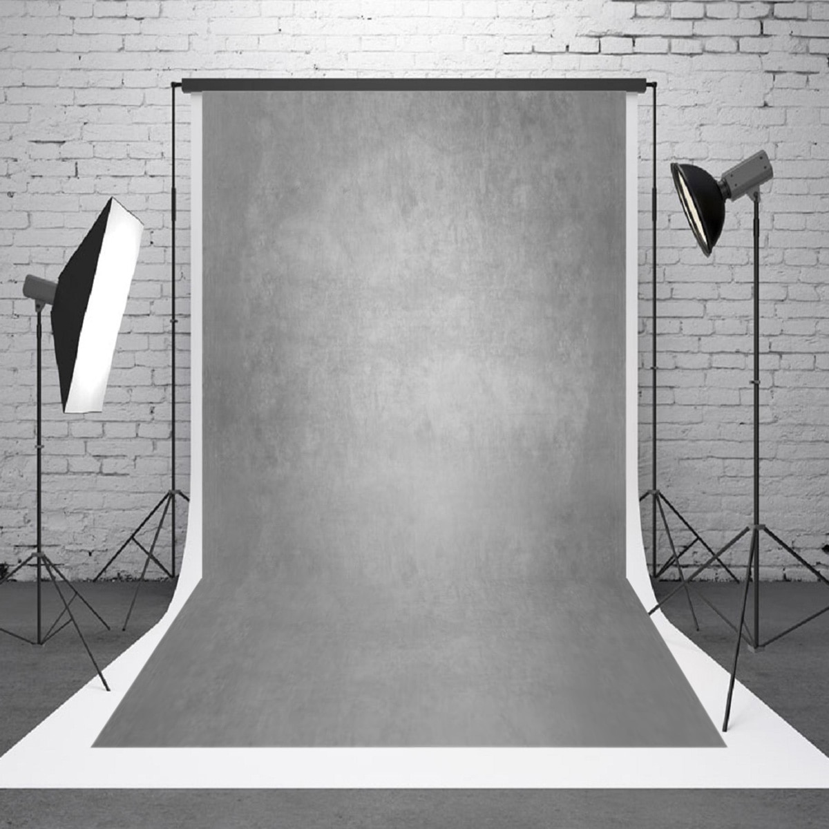 Freya 5x3FT Vintage Grey Wall Voor Fotografie Studio Achtergrond Doek Vinyl Gradient Grey Fotografie Achtergrond