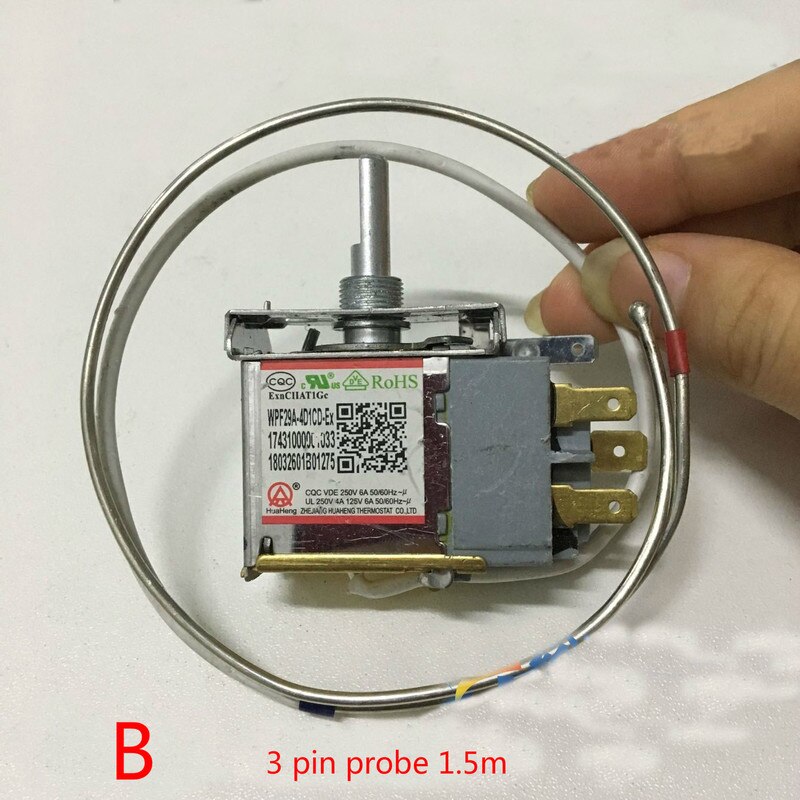 1pc 2 /3pin refrigerator thermostat for freezer refrigerator display cabinet cooler refrigeration accessories thermostat control
