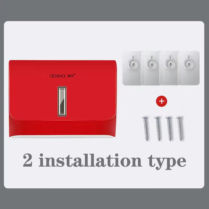 distributore di fazzoletti di carta di lusso per bagno distributore di fazzoletti scatola di fazzoletti in ABS di alta qualità a parete senza perforazione per la cucina: Grigio scuro