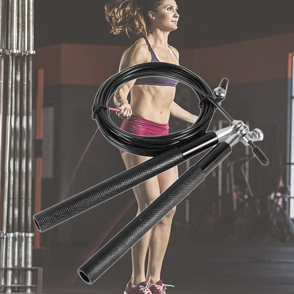 3 Meters Bearing Skipping Rope Fitness Training Jumping Rope Double Shaking Game Metal Aluminum Handle shipp