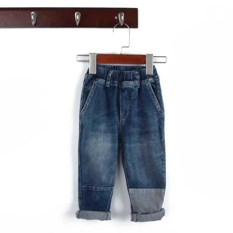 Vårhösten nyaste småbarn pojkar jeans blå denim hål raka byxor småbarn cowboy byxor 1 2 3 4 5 y