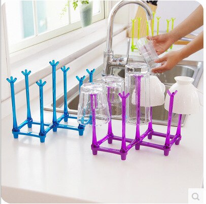 Stretch Multi-position Drain Cup Holder Plastic Cup Holder Glass Cup Storage Holder Upside Down Milk Bottle Holder